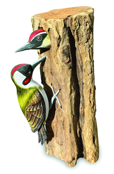 WOOD PECKER AND CHICK LARGE 28CM