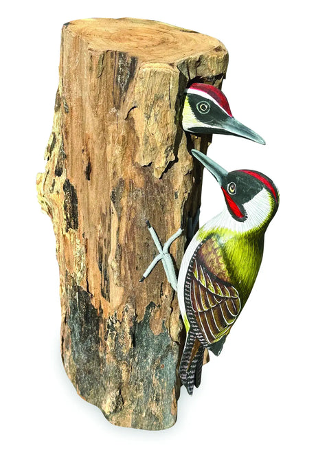 WOOD PECKER AND CHICK LARGE 28CM