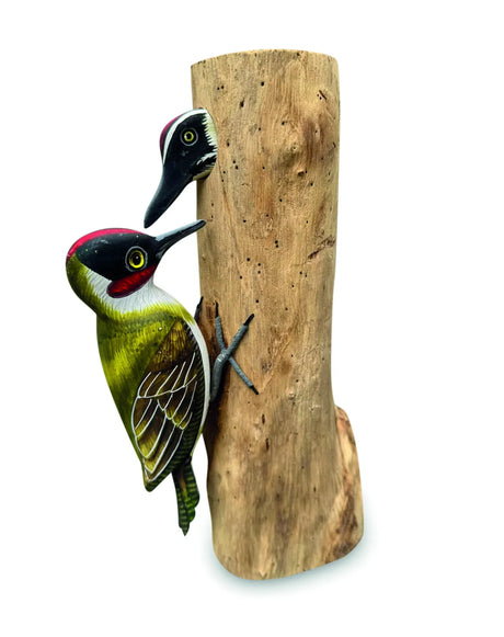 WOOD PECKER AND CHICK LARGE 28CM