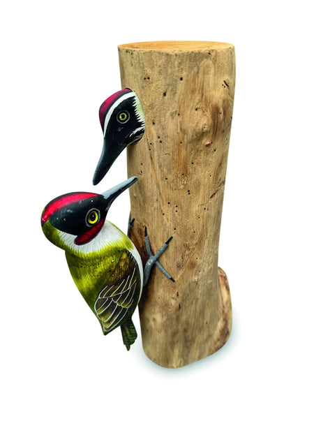 WOOD PECKER AND CHICK LARGE 28CM