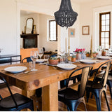 ARTISAN BEADED LAMPSHADE 50X50X65CM BALI BLACK