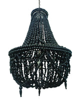 ARTISAN BEADED LAMPSHADE 50X50X65CM BALI BLACK