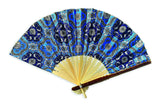 BALI BATIK FABRIC FOLDING FANS 30CM (PACK OF 10 MIXED COLOURS)