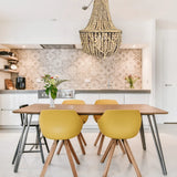 ARTISAN BEADED LAMPSHADE 50X50X65CM BALI SAND