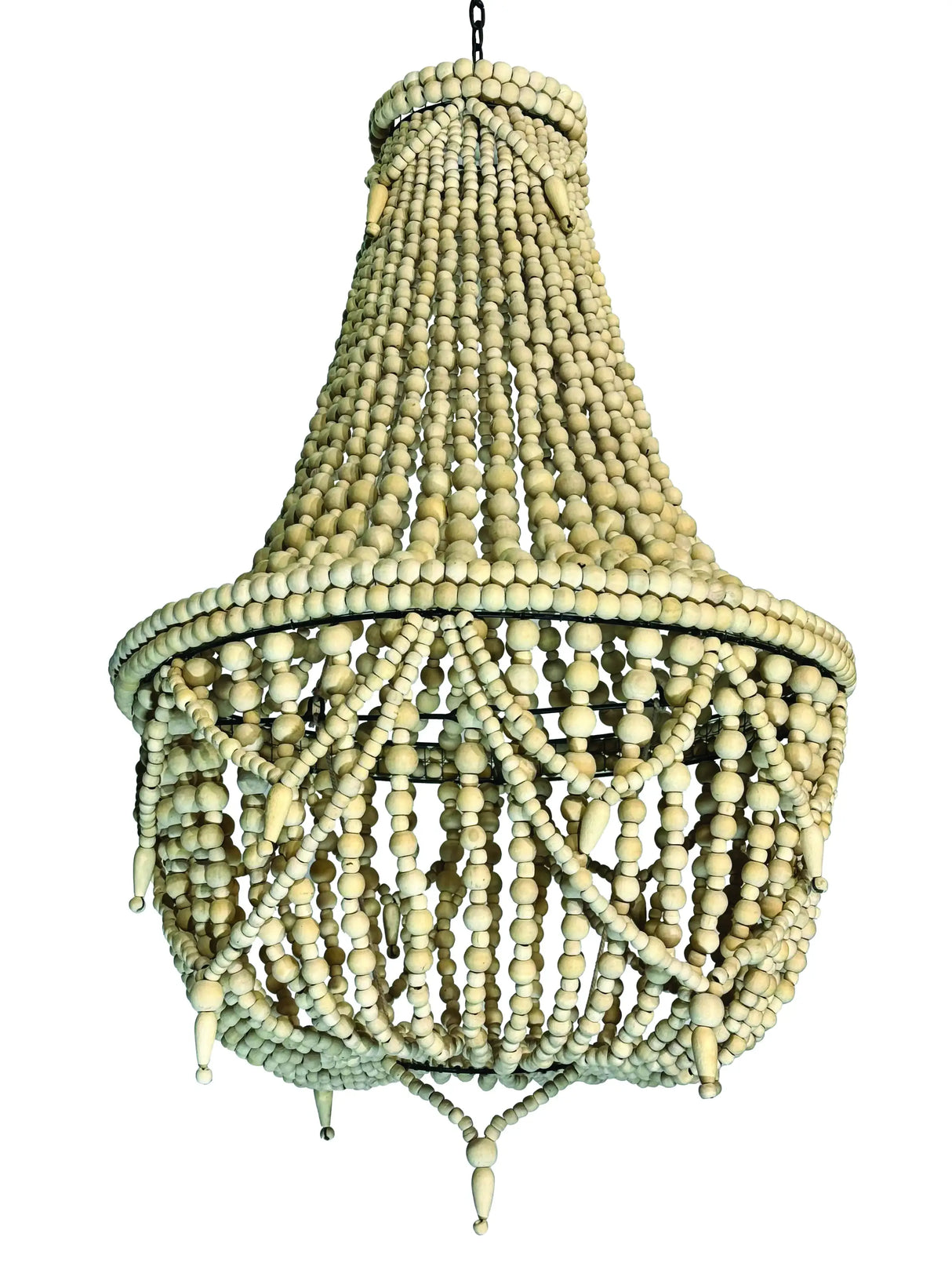 ARTISAN BEADED LAMPSHADE 50X50X65CM BALI SAND