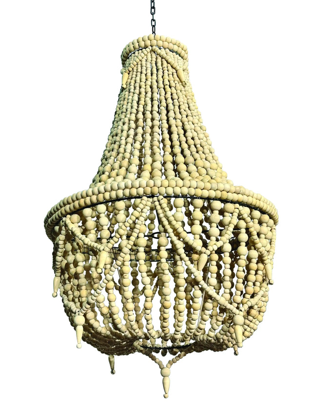 ARTISAN BEADED LAMPSHADE 50X50X65CM BALI SAND