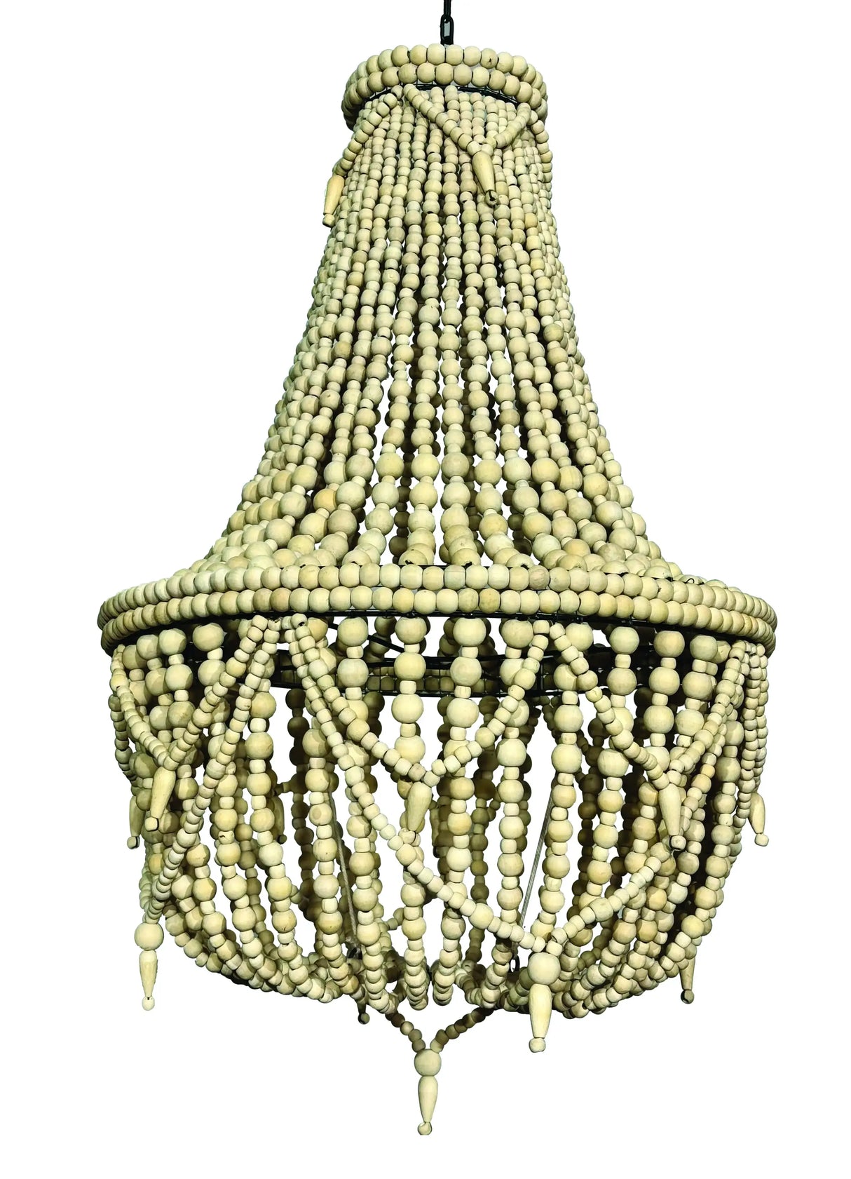 ARTISAN BEADED LAMPSHADE 50X50X65CM BALI SAND