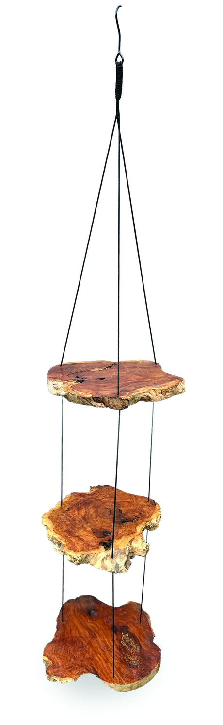 HANGING TREE ROOT SLICES 3 SHELVES 100CM