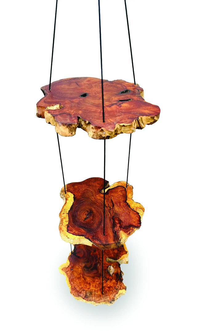 HANGING TREE ROOT SLICES 3 SHELVES 100CM