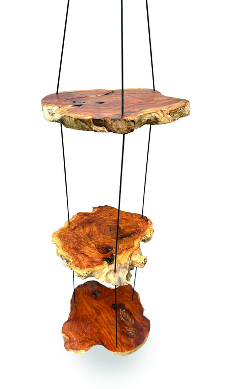 HANGING TREE ROOT SLICES 3 SHELVES 100CM