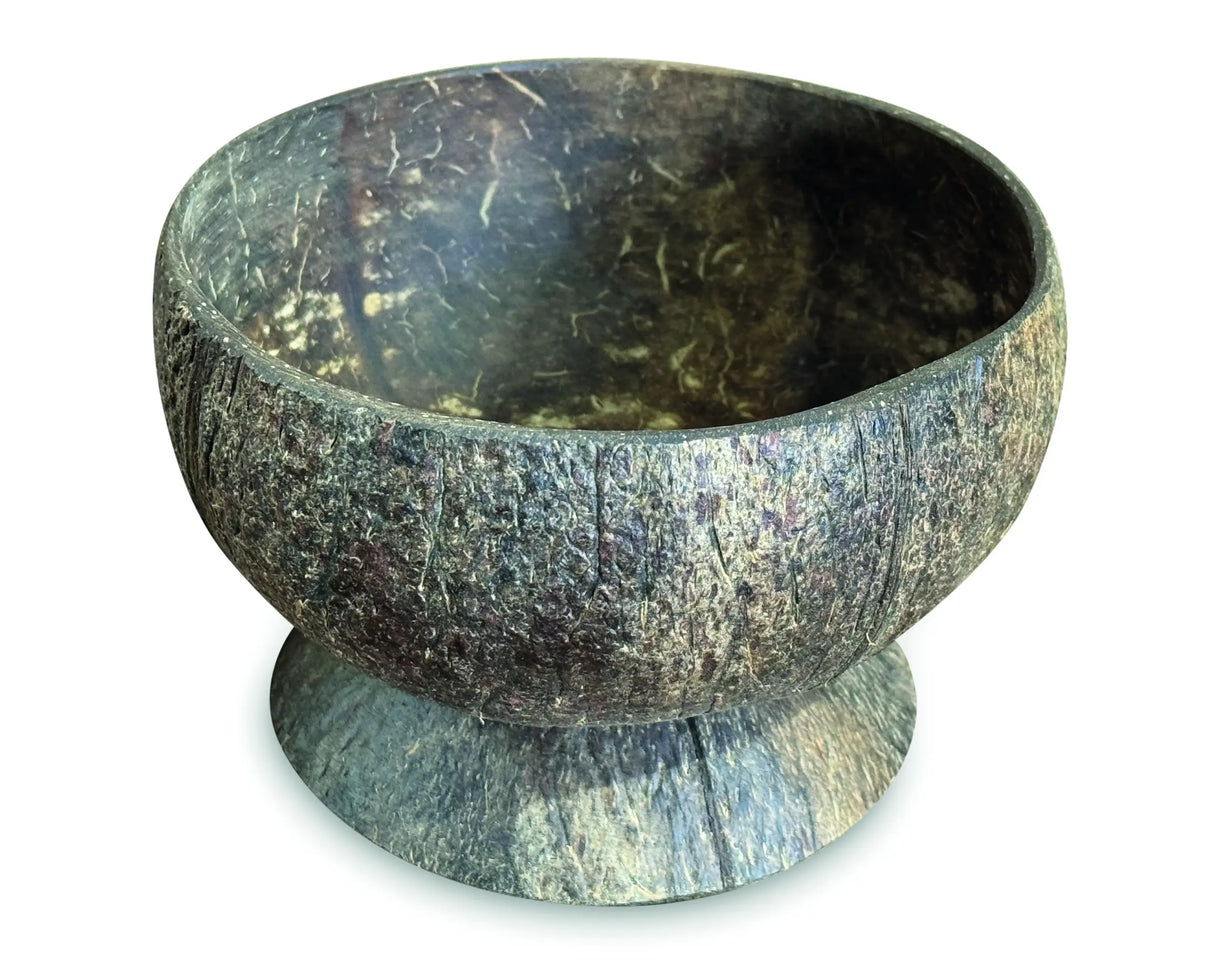NATURAL COCONUT BOWL WITH COCONUT BASE