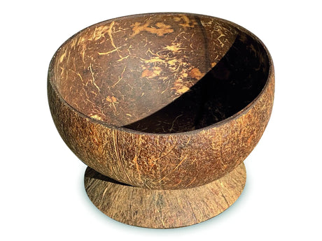 NATURAL COCONUT BOWL WITH COCONUT BASE