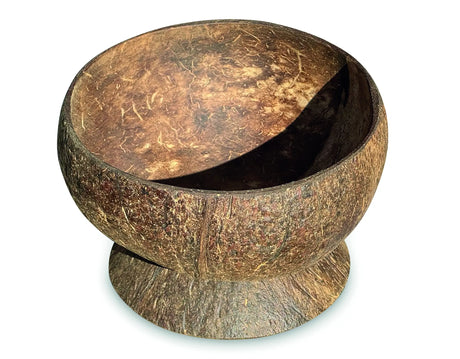 NATURAL COCONUT BOWL WITH COCONUT BASE