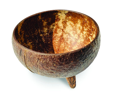 NATURAL COCONUT BOWL WITH 3 FEET