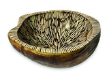 BURST INLAY COCONUT SHELL BOWL BROWN