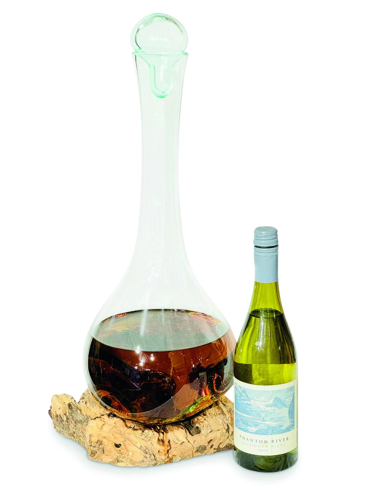 ROOT MOLTEN GLASS GIANT/LARGE DECANTER 55CM