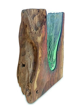 RECTANGLE MOLTEN LAVA GLASS VASE 30CM