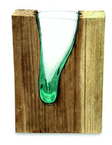 RECTANGLE MOLTEN LAVA GLASS VASE 30CM