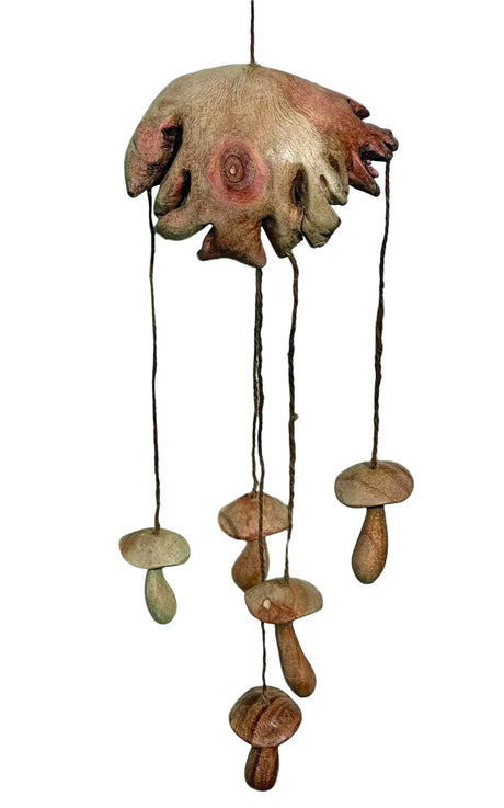 WILD MUSHROOM SCULPTURE WIND CHIME (silent)