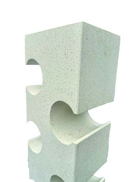WHITE TERRAZZO STONE CUBE WINE RACK 60CM