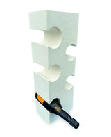 WHITE TERRAZZO STONE CUBE WINE RACK 60CM