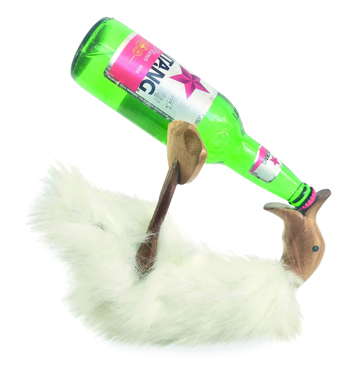 WHITE FLUFFY DRUNKEN DAISY DUCK