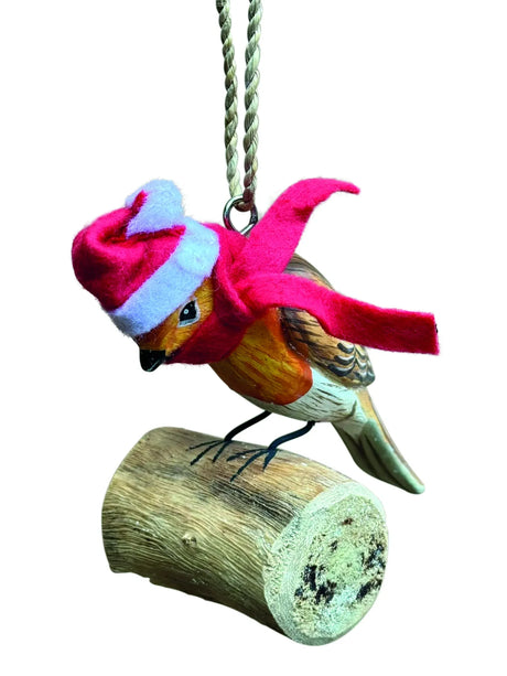 HANGING DECORATION SANTA ROBIN