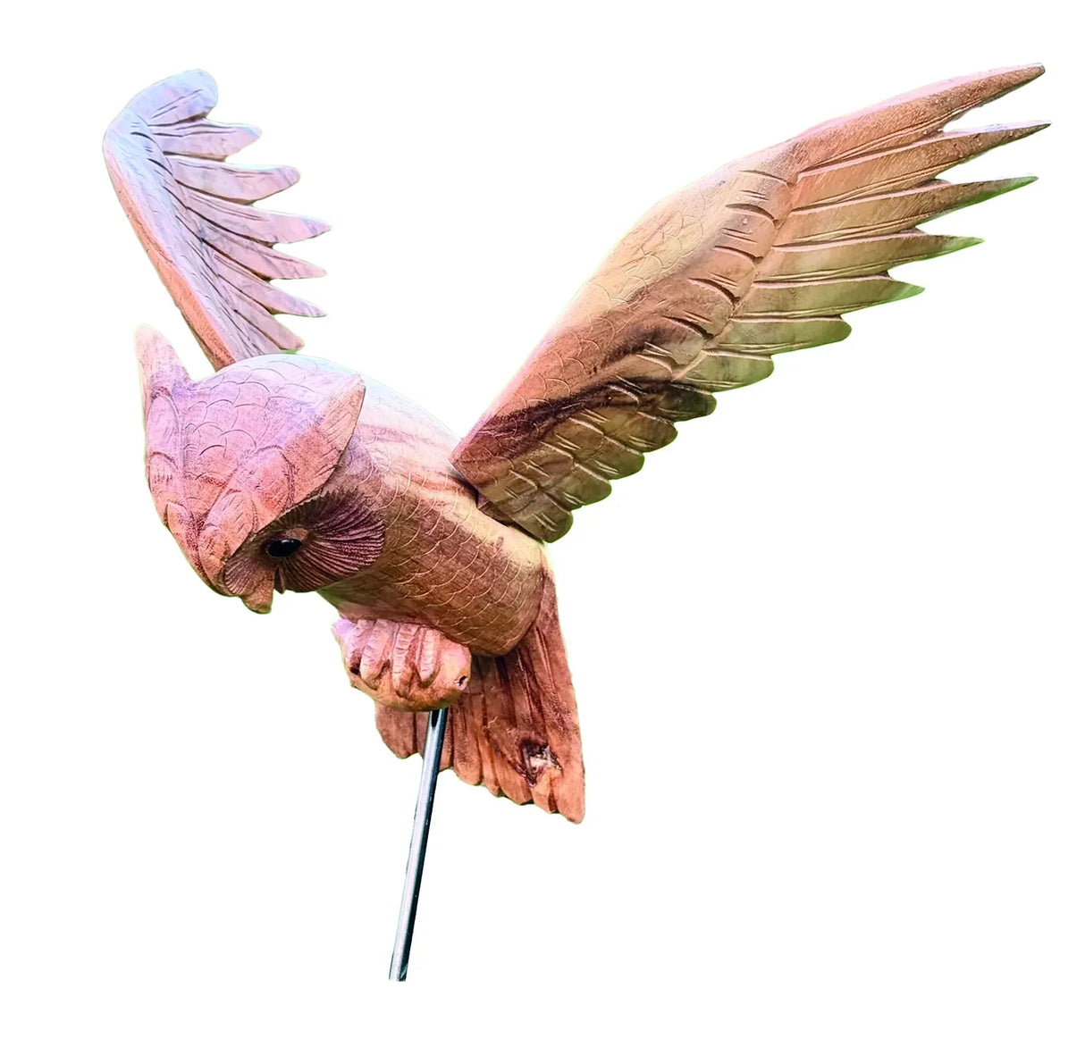 HAND CARVED SWOOPING EAGLE OWL