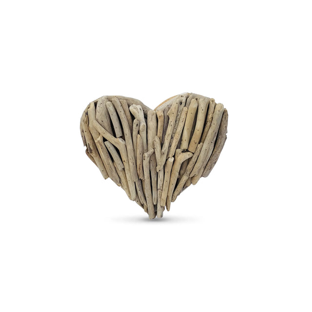 DRIFTWOOD WALL HEART 30 X 25cm