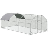 PawHut Galvanised Chicken Coop Hen House w/ Cover 5.7 x 2.8 x 2m