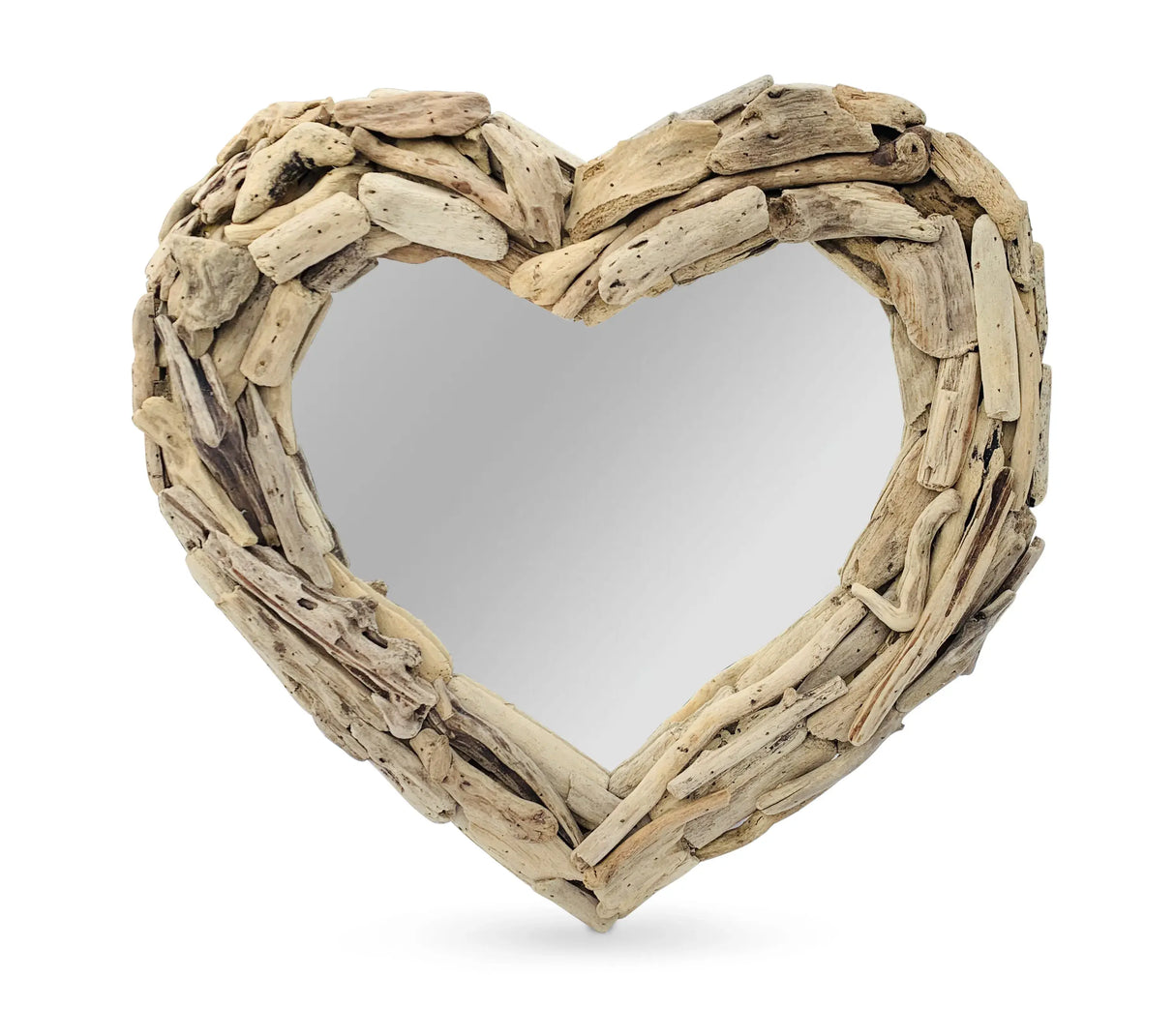 DRIFTWOOD HEART MIRROR 50CM