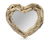 DRIFTWOOD HEART MIRROR 50CM