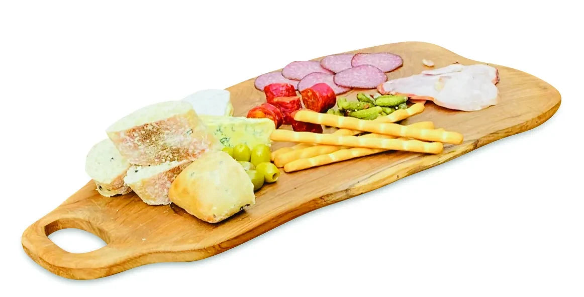 TEAK CHOPPING BOARD W/HANDLE 60X30