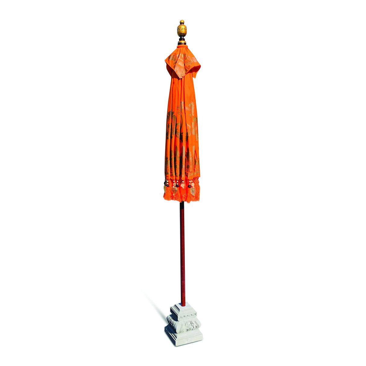 BALI SUN PARASOL ORANGE AND GOLD KNOCK DOWN (with Pole Joint)