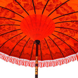 BALI SUN PARASOL ORANGE AND GOLD KNOCK DOWN (with Pole Joint)