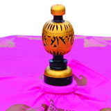 BALI SUN PARASOL PINK AND GOLD 2M (WITH POLE JOINT)