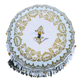BALI SUN PARASOL WHITE AND GOLD KNOCK DOWN (with Pole Joint)