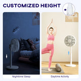 HOMCOM Pedestal Fan with Oscillating, Tilt, Adjustable Height, White