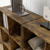 HOMCOM 6-Cube Bookshelf - Rustic Brown