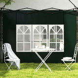 Outsunny Set of Two 3 x 3m Gazebo Frame Replacement Walls - Green