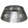 HOMCOM Christmas Tree Collar, 66cm Christmas Tree Base Cover with Hollow Snowflake Patterns, Xmas Decoration for Party, Holiday, Home, Silver