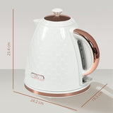 HOMCOM 3kW Rapid Boil Honeycomb Kettle - Cream