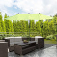 Outsunny Double-side Umbrella Parasol, 2.7x4.6Wx2.4H m-Grass Green