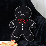 Spooky Gingerbread Man Boucle Cushion