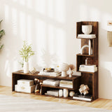 Media Console Table Cube TV Stand for TVs up to 50 Inch-Rustic Brown
