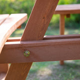 Outsunny 8-Seater Wooden Picnic Set-Fir Wood