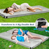 Waterproof Roll up Lightweight Memory Foam Camping Mattress with Carrying Bag-Grey