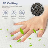 2 Pieces Bamboo Charcoal Memory Foam Pillow for Pain Relief Sleeping