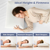 2 Pieces Bamboo Charcoal Memory Foam Pillow for Pain Relief Sleeping