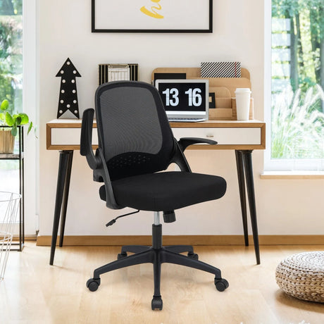 360Swivel Mesh Office Chair with Flip-up Armrest for Home & Office